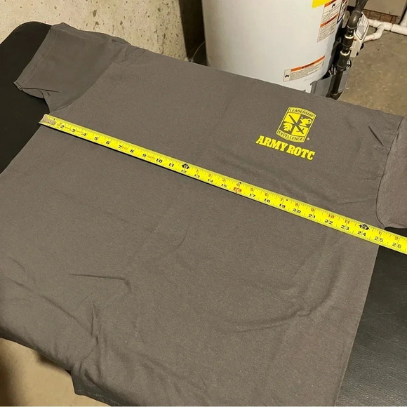 Army ROTC Men Leadership Excellence Crest Logo Grey T-Shirt Size XXL NEW - Picture 4 of 7
